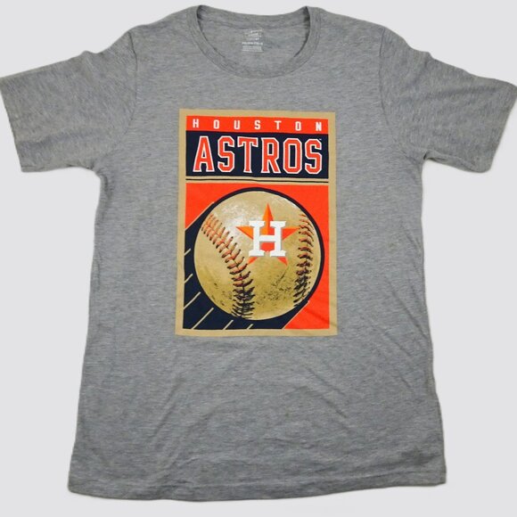Houston Astros Youth XXL t-shirt Gray 40" chest - 29' length H-Town Baseball MLB - Picture 1 of 5